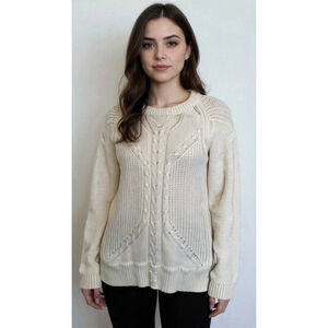 ZARA Knit Sweater – Size S, Cream/ Beige, Retail Price $98